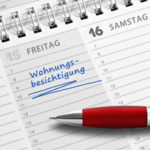 Wohnungsbesichtigung im Kalender vermerkt